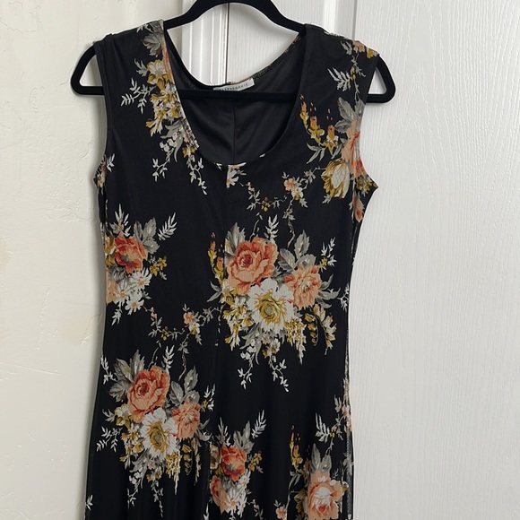 Black floral Medium Tash + Sophie Strech lined mesh dress - Picture 2 of 11